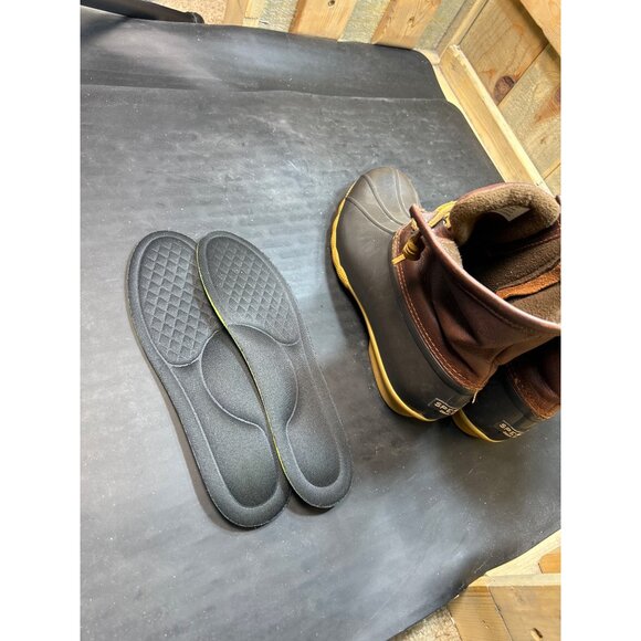 Sperry Saltwater Womens Leather & Rubber Duck Boots Brown Waterproof Size 7.5 - Picture 10 of 11